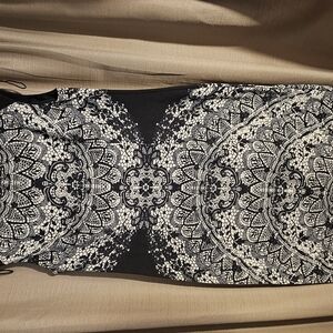 523 Black and White Patterned Dress